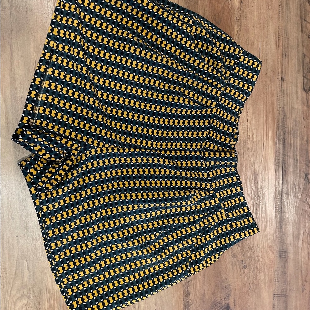 High waisted vintage inspired print shorts
